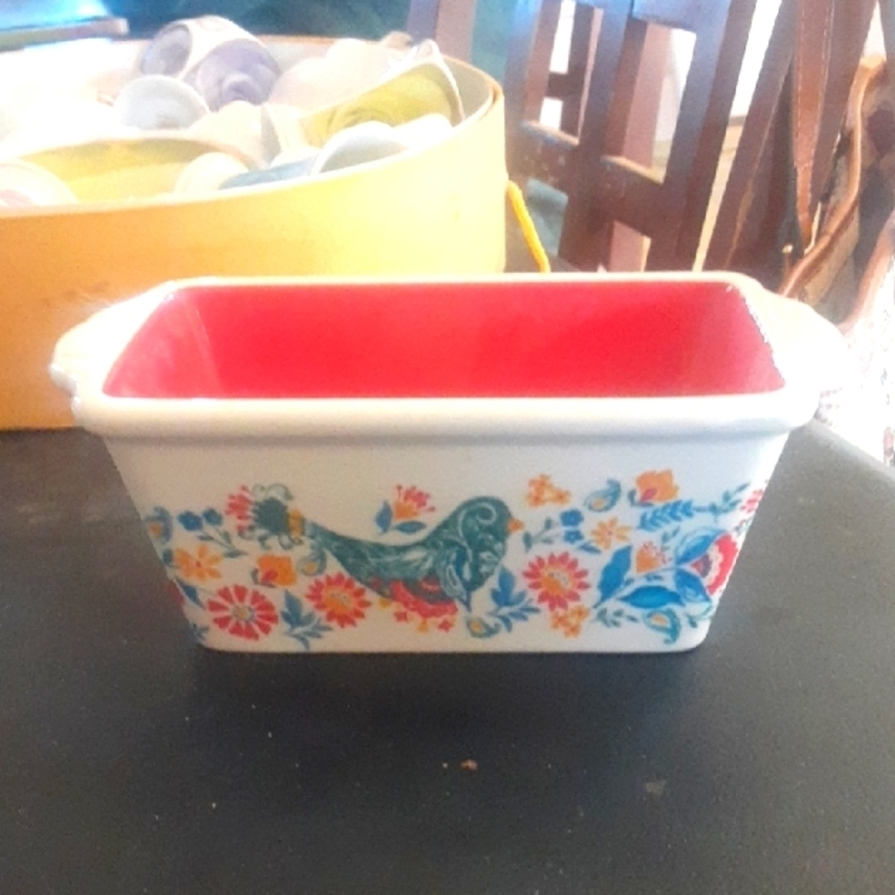 Floral Bird Design Ceramic Dish The Pioneer Woman
